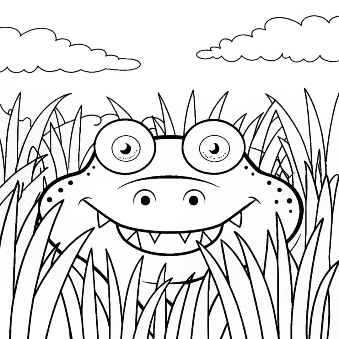 cute alligator coloring pages