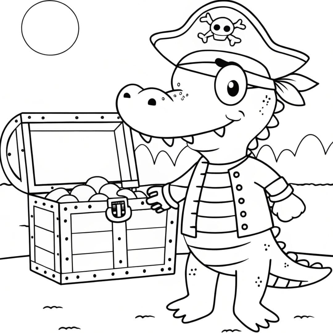 cute alligator coloring pages