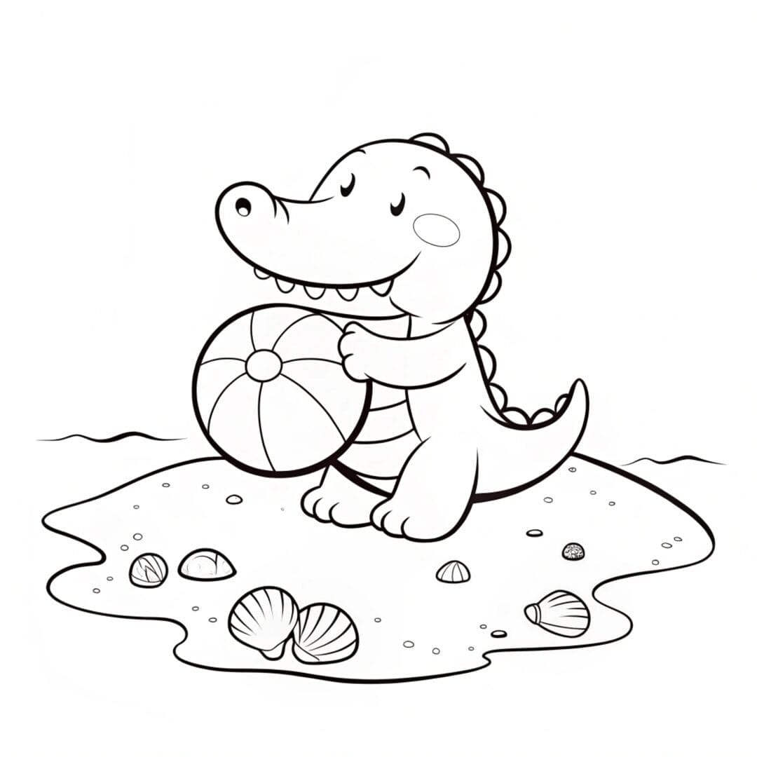 cute alligator coloring pages